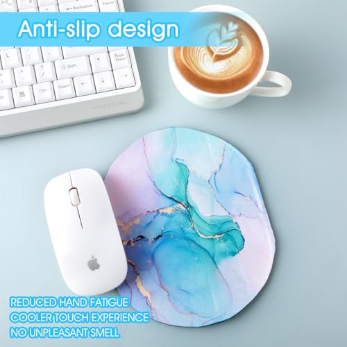 Dimeho Kleines Mauspad waschbar rutschfest Mauspad mit bequemer Gummiunterseite für Zuhause Büro Reisen Kleiner Platz nimmt nur Platz für Handgelenk und Maus EIN 15,2 x 17,8 cm Bild 3