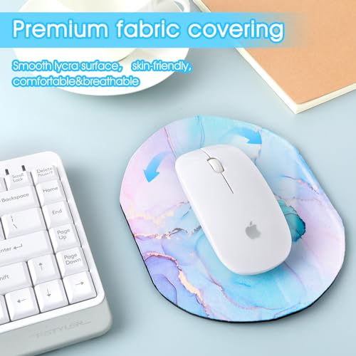 Dimeho Kleines Mauspad waschbar rutschfest Mauspad mit bequemer Gummiunterseite für Zuhause Büro Reisen Kleiner Platz nimmt nur Platz für Handgelenk und Maus EIN 15,2 x 17,8 cm Bild 5