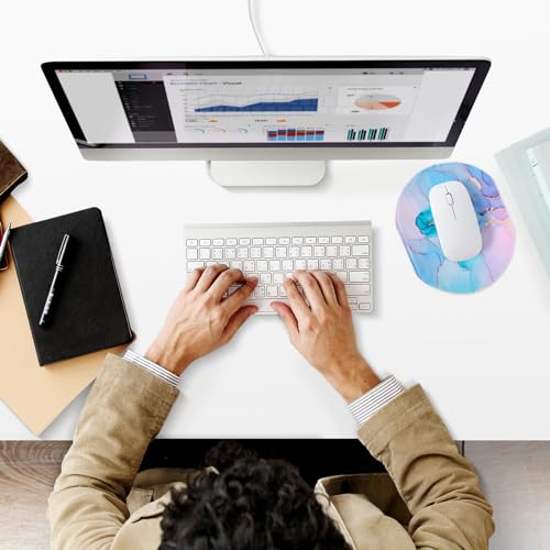 Dimeho Kleines Mauspad waschbar rutschfest Mauspad mit bequemer Gummiunterseite für Zuhause Büro Reisen Kleiner Platz nimmt nur Platz für Handgelenk und Maus EIN 15,2 x 17,8 cm Bild 6