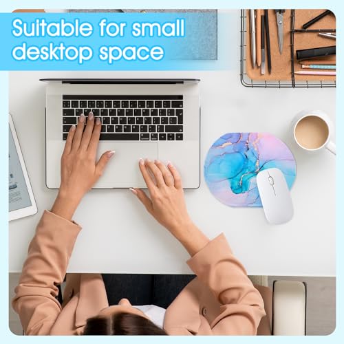 Dimeho Kleines Mauspad waschbar rutschfest Mauspad mit bequemer Gummiunterseite für Zuhause Büro Reisen Kleiner Platz nimmt nur Platz für Handgelenk und Maus EIN 15,2 x 17,8 cm Bild 7