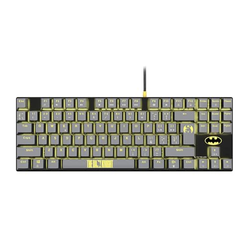 FRTEC - Batman Mechanische Tastatur mit Anti-Roll-Kabel, QWERTY, TKL Blauer Schalter, offizielle DC-Kollektion, kompatibler PC, Mac, PS5, Switch, Xbox Series X/S Bild 1