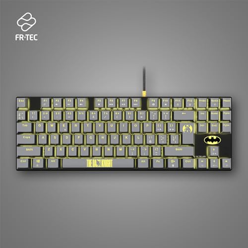 FRTEC - Batman Mechanische Tastatur mit Anti-Roll-Kabel, QWERTY, TKL Blauer Schalter, offizielle DC-Kollektion, kompatibler PC, Mac, PS5, Switch, Xbox Series X/S Bild 2
