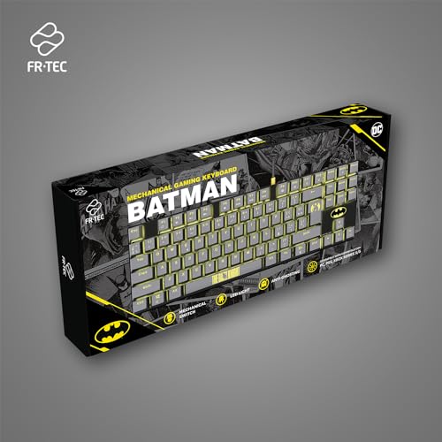 FRTEC - Batman Mechanische Tastatur mit Anti-Roll-Kabel, QWERTY, TKL Blauer Schalter, offizielle DC-Kollektion, kompatibler PC, Mac, PS5, Switch, Xbox Series X/S Bild 3