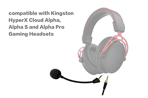 Ersatz-Spielmikrofon für HyperX Cloud Alpha, Alpha S & Alpha Pro Gaming Headset auf PS4 PS5 Xbox One PC, abnehmbares 3,5-mm-Boom-Mikrofon Bild 2