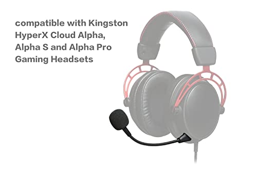 Ersatz-Spielmikrofon für HyperX Cloud Alpha, Alpha S & Alpha Pro Gaming Headset auf PS4 PS5 Xbox One PC, abnehmbares 3,5-mm-Boom-Mikrofon Bild 3