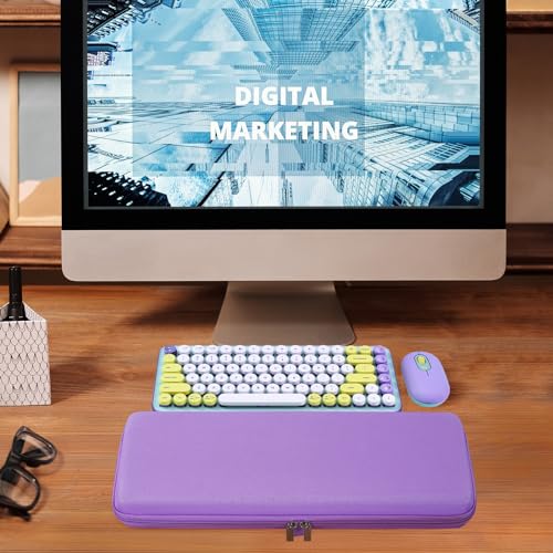 Geekria Tastatur- und Maus-Combo-Case, Hartschalen-Reiseetui für kompakte 84-Tasten Ultra-Slim-Gaming-Tastatur, kompatibel mit Logitech POP Keys/POP ICON Combo (Daydream Mint) Bild 6