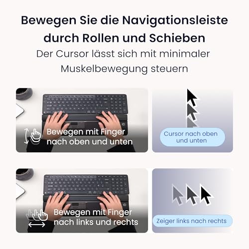 Contour Design SliderMouse Pro Ergonomische Büromaus zur Reduzierung der Belastung von Handgelenk, Schulter und Unterarm | Design für Produktivität Plug & Play PC Desktop Mac - Kabellos - Schlank Bild 3