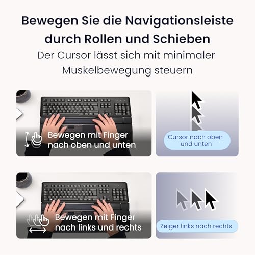 Contour Design SliderMouse Pro Ergonomische Büromaus zur Reduzierung der Belastung von Handgelenk, Schulter und Unterarm | Design für Produktivität Plug & Play PC Desktop Mac - Kabellos - Erweitert Bild 3