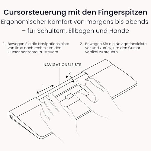 Contour Design SliderMouse Pro Ergonomische Büromaus zur Reduzierung der Belastung von Handgelenk, Schulter und Unterarm | Design für Produktivität Plug & Play PC Desktop Mac - Kabellos - Erweitert Bild 4