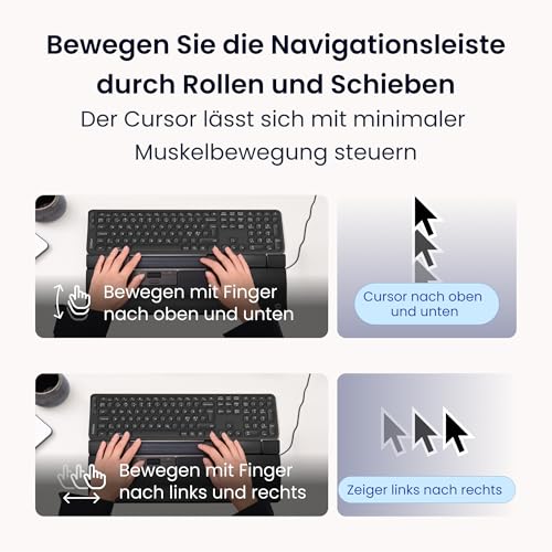 Contour Design SliderMouse Pro Ergonomische Büromaus zur Reduzierung der Belastung von Handgelenk, Schulter und Unterarm | Design für Produktivität Plug & Play PC Desktop Mac - Verdrahtet - Erweitert Bild 3