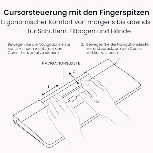 Contour Design SliderMouse Pro Ergonomische Büromaus zur Reduzierung der Belastung von Handgelenk, Schulter und Unterarm | Design für Produktivität Plug & Play PC Desktop Mac - Verdrahtet - Erweitert Bild 4