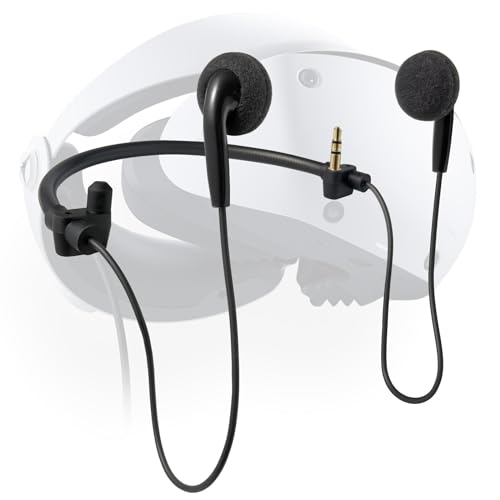 sciuU Gaming Ohrhörer kompatibel mit PlayStation VR2, Ersatz Stereo Ohrstöpsel Kopfhörer kompatibel mit Sony PS5 PS VR 2 Headset Bild 1