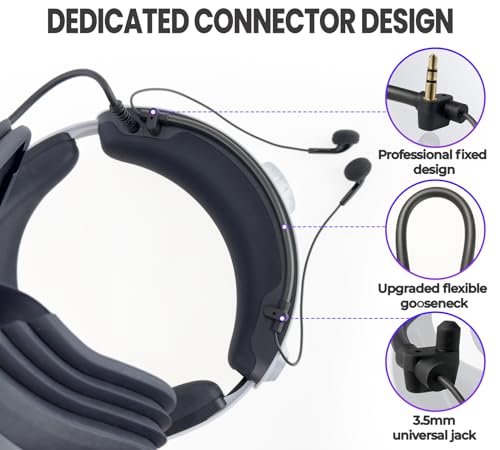 sciuU Gaming Ohrhörer kompatibel mit PlayStation VR2, Ersatz Stereo Ohrstöpsel Kopfhörer kompatibel mit Sony PS5 PS VR 2 Headset Bild 4