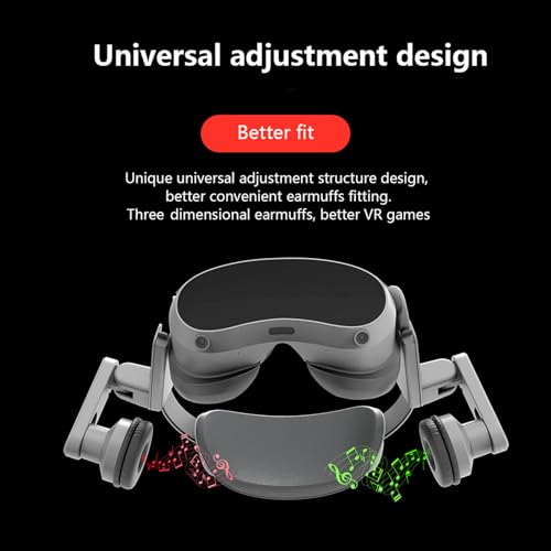 VR Headset für PICO 4 für PICO 4 Pro, VR-Headset, VR-Kopfhörer, drehbar, komfortabel, VR-Spiel-Kopfhörer für Fernsehen, Filme und Videospiele, Standard Bild 2