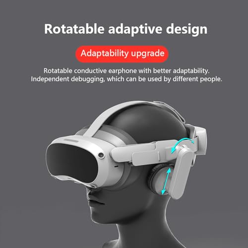 VR Headset für PICO 4 für PICO 4 Pro, VR-Headset, VR-Kopfhörer, drehbar, komfortabel, VR-Spiel-Kopfhörer für Fernsehen, Filme und Videospiele, Standard Bild 7