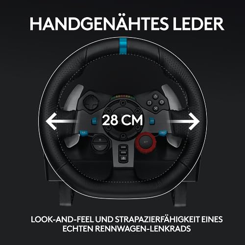 Logitech G G920 Driving Force Gaming Rennlenkrad, Zweimotoriges Force Feedback+A10 Gaming-Headset Gen 2 Kabelgebundenes Headsetfür Xbox Series XS, Xbox One, PC - Schwarz Bild 4