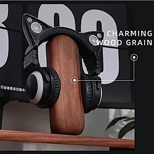 GAENZA Neu Headset-Halter, Gaming-Kopfhörerständer, universeller Holz-Kopfhörerhalter, Desktop-Display-Regal für Gaming-Headset-Aufhänger Headset Halterung Bild 2
