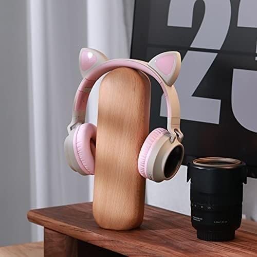 GAENZA Neu Headset-Halter, Gaming-Kopfhörerständer, universeller Holz-Kopfhörerhalter, Desktop-Display-Regal für Gaming-Headset-Aufhänger Headset Halterung Bild 7