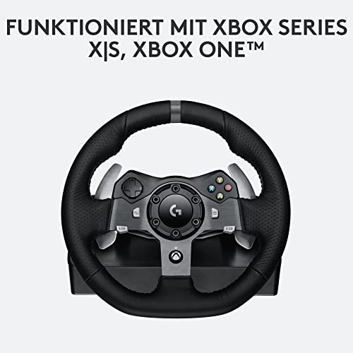 Logitech G G920 Driving Force Gaming Rennlenkrad, Zweimotoriges Force Feedback+A10 Gaming-Headset Gen 2 Kabelgebundenes Headsetfür Xbox Series XS, Xbox One, PC - Schwarz Bild 2