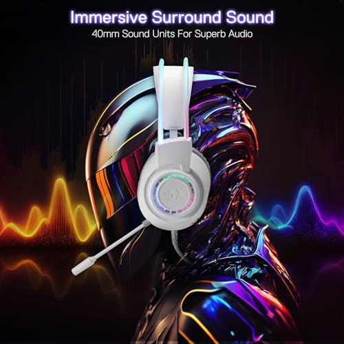 Redragon H231 Verkabelte Gaming Kopfhörer, Stereo Surround Sound, 40mm Treiber, Leder Schaumstoff Ohrpolster, Geräuschunterdrückung Mikrofon, Multi-Platforms funktioniert mit PC/PS4/5/NS/Xbox-one Bild 4