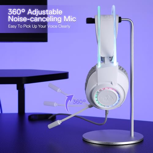 Redragon H231 Verkabelte Gaming Kopfhörer, Stereo Surround Sound, 40mm Treiber, Leder Schaumstoff Ohrpolster, Geräuschunterdrückung Mikrofon, Multi-Platforms funktioniert mit PC/PS4/5/NS/Xbox-one Bild 5