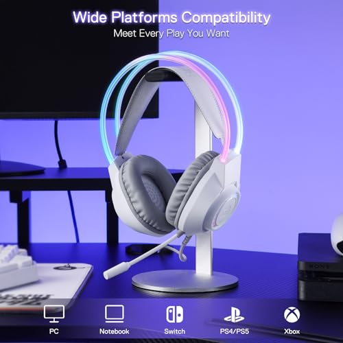 Redragon H231 Verkabelte Gaming Kopfhörer, Stereo Surround Sound, 40mm Treiber, Leder Schaumstoff Ohrpolster, Geräuschunterdrückung Mikrofon, Multi-Platforms funktioniert mit PC/PS4/5/NS/Xbox-one Bild 7