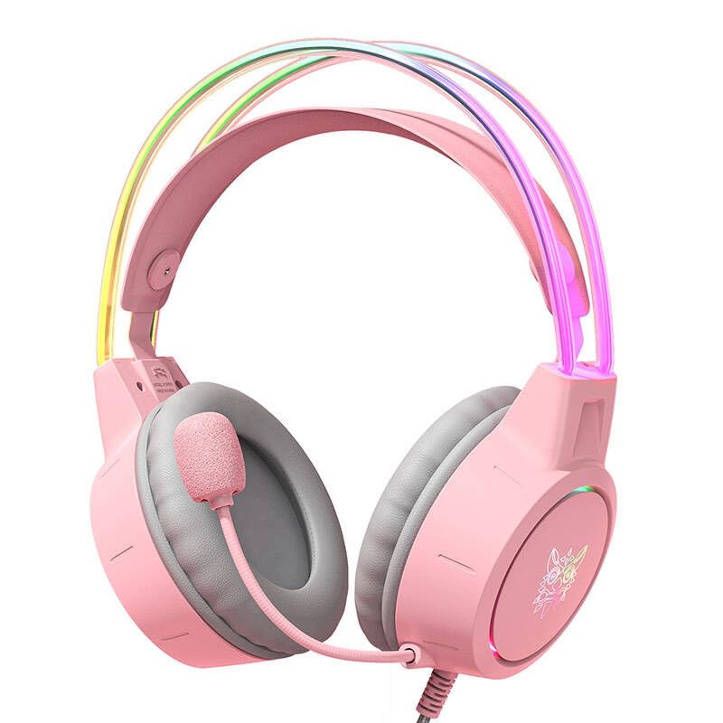 ONIKUMA Słuchawki Gamingowe x15 Pro RGB różowe (przewodowe) Marke: Bild 1