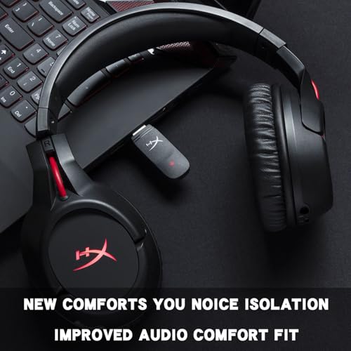 Professionelle PU-Leder Ersatz Ohrpolster für Kingston HyperX Cloud II/Cloud 2 / Cloud 1 Polster, Verwendet hochwertigen Memory-Schaumstoff (Eiweißleder-Schwarz) Bild 7