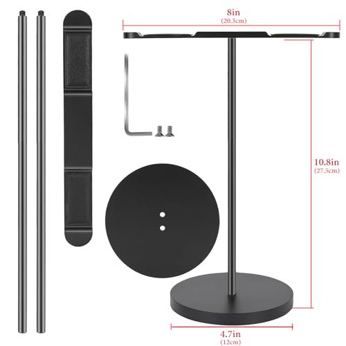 GEEKRIA Aluminiumlegierung Dual Kopfhörer Ständer für Over-Ear Kopfhörer, Gaming Headset Halter, Schreibtisch Display-Aufhänger mit Solider Schwerer Basis Kompatibel mit Beats, Bose, Sony, AKG, ATH Bild 4