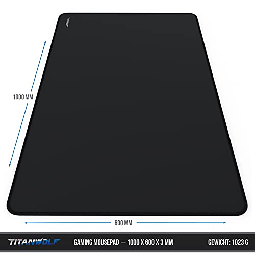 TITANWOLF Übergröße Mauspad Gaming 1000x600mm XXXL Mousepad groß mit Motiv Tischunterlage Large Size verbessert Präzision und Geschwindigkeit XXL Bild 2