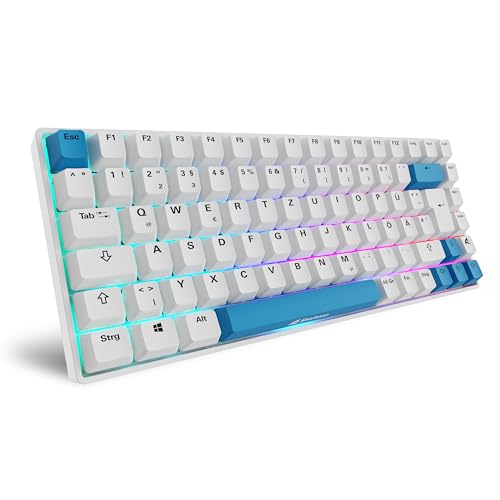 Sharkoon Skiller SGK50 S3 PBT Weiß, RGB Gaming Keyboard, 75% Layout Bild 2
