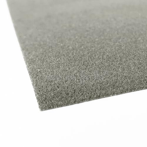 Selbstklebende Mausunterlage 22x19cm | Schreibtischunterlage aus Velours für Komfortables und präzises Arbeiten | Mauspad für Büro, Home Office und Gaming | rutschfeste Mausmatte | Velours Grau Bild 3