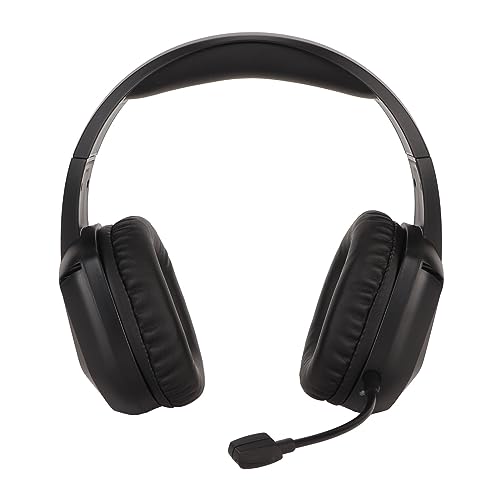 Cryfokt Kabelloses Gaming-Headset, Multifunktional, RGB, Kühle Beleuchtung, Geringe Latenz, Geräuschunterdrückung, Headset für Gaming-Enthusiasten, PU, Schwarz Bild 4