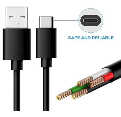 USB-C-Ladekabel, 1 m, kompatibel mit Corsair Virtuoso RGB SE, XT, HS75 XB, HS80 Wireless High-Fidelity-Gaming-Headset Bild 3