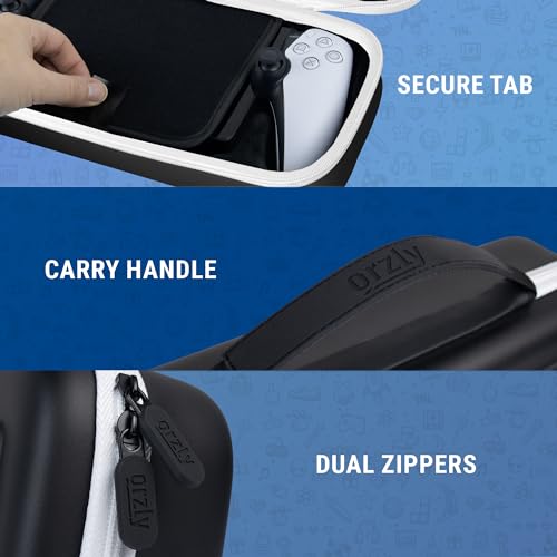 Tragetasche für Playstation Portal Remote Player für PS5 Konsole hält Zubehör und bietet Reise- und Aufbewahrungsschutz für Headset, Ladegerät, Headset und mehr. Schwarz/Weiß - Geschenkbox Edition Bild 6