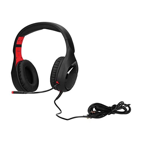 Jectse Stereo-Gaming-Headsets, Over-Ear-Kopfhörer mit Rhombenstreifen, Einstellbarer Dual-Mode-Spielkopfhörer mit Biegsamem Mikrofon-LED-Licht, für Laptop (Mit 3,5-mm-Stecker) Bild 1