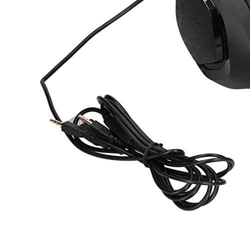 Jectse Stereo-Gaming-Headsets, Over-Ear-Kopfhörer mit Rhombenstreifen, Einstellbarer Dual-Mode-Spielkopfhörer mit Biegsamem Mikrofon-LED-Licht, für Laptop (Mit 3,5-mm-Stecker) Bild 4