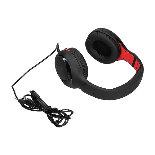 Jectse Stereo-Gaming-Headsets, Over-Ear-Kopfhörer mit Rhombenstreifen, Einstellbarer Dual-Mode-Spielkopfhörer mit Biegsamem Mikrofon-LED-Licht, für Laptop (Mit 3,5-mm-Stecker) Bild 7
