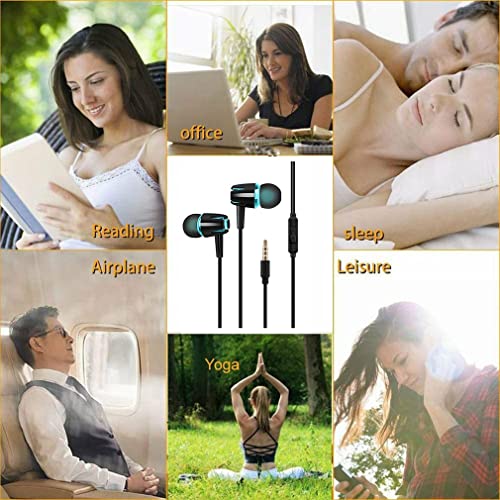 3.5mm Kopfhörer mit Subwoofer, Ohrhörer mit Einstellbarer Lautstärke, Musik Sport Gaming Headset mit Mikrofon Bild 3