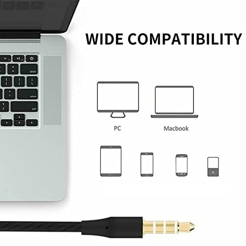 3.5mm Kopfhörer mit Subwoofer, Ohrhörer mit Einstellbarer Lautstärke, Musik Sport Gaming Headset mit Mikrofon Bild 5