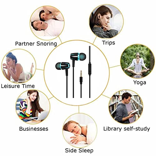 3.5mm Kopfhörer mit Subwoofer, Ohrhörer mit Einstellbarer Lautstärke, Musik Sport Gaming Headset mit Mikrofon Bild 6