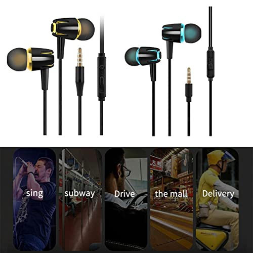 3.5mm Kopfhörer mit Subwoofer, Ohrhörer mit Einstellbarer Lautstärke, Musik Sport Gaming Headset mit Mikrofon Bild 7