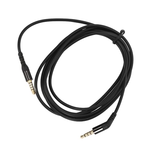 Fockety Ersatz-Audiokabel, 3,5 Mm, 5-polig, Ersatzkabel, Kompatibel mit Nova 7 / Nova Pro Gaming-Headset, 135-Grad-Winkel, 2 Meter/6,6 Fuß (schwarz) Bild 6