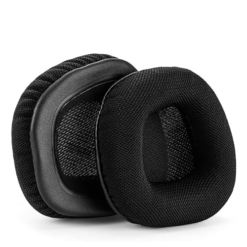 Ersatz-Ohrpolster für Corsair Void Pro, Void Pro RGB, Void Pro RGB SE, Void Elite, Void Elite RGB kabelgebundene/kabellose Gaming-Headsets mit schwarzem Netzgewebe, Memory-Schaum-Ohrpolster Bild 5