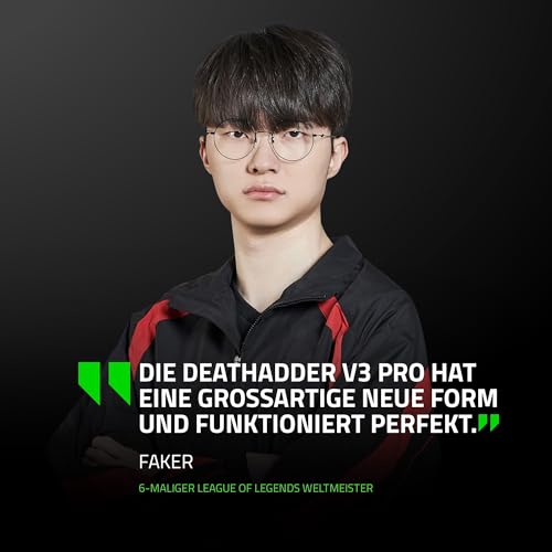 Razer DeathAdder V3 Pro + HyperPolling Wireless-Adapter - Ultra leichte E-Sport-Maus mit echten 8K Hz kabelloser Abtastrate (63 gr, Optischer Focus Pro 30K, Optische Switches 3. Gen) Schwarz Bild 3