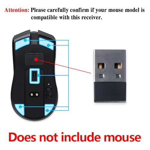 HUYUN Neu USB Empfänger kompatibel für Viper Ultimate kabellose Gaming Maus (Schwarz) Bild 6