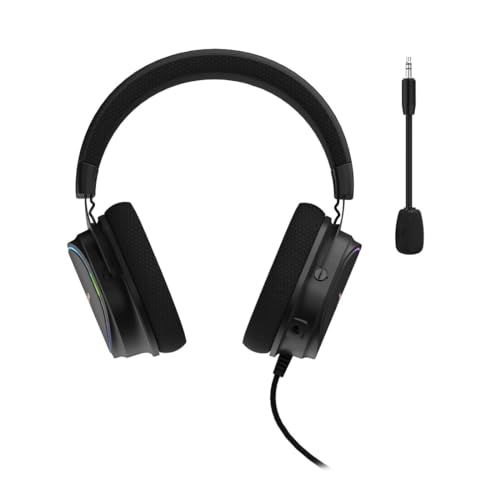 uRage Gaming-Headset SoundZ 800.7.1 V2, 7.1 Virtual Surround Sound, kabelgebundene Multi-Plattform Kopfhörer für PS5/PC, 2 m USB-Kabel, in Schwarz Bild 2