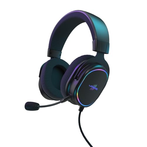 uRage Gaming-Headset SoundZ 800.7.1 V2, 7.1 Virtual Surround Sound, kabelgebundene Multi-Plattform Kopfhörer für PS5/PC, 2 m USB-Kabel, in Schwarz Bild 6