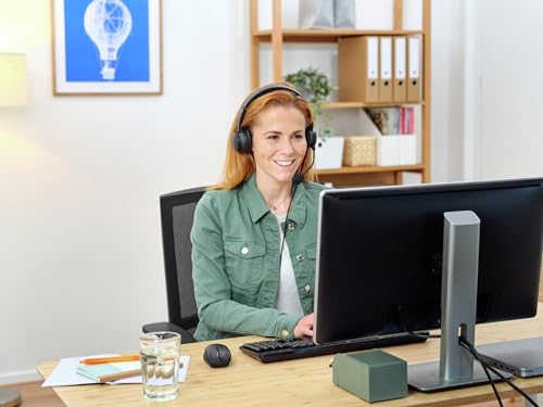 Trust Ayda PC Headset mit Mikrofon On-Ear 3.5mm, Leichtes Design, Verstellbarer Kopfbügel, Kopfhörer mit Kabel 1,80 m, Headphones für Office, Chat, Skype, Teams, Videokonferenz, Zoom - Schwarz Bild 6