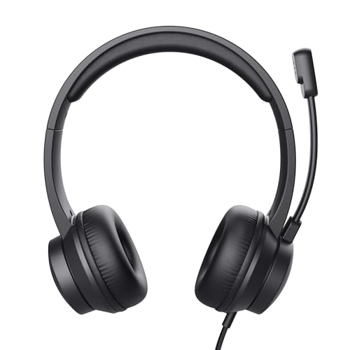Trust Ayda PC Headset mit Mikrofon On-Ear 3.5mm, Leichtes Design, Verstellbarer Kopfbügel, Kopfhörer mit Kabel 1,80 m, Headphones für Office, Chat, Skype, Teams, Videokonferenz, Zoom - Schwarz Bild 7